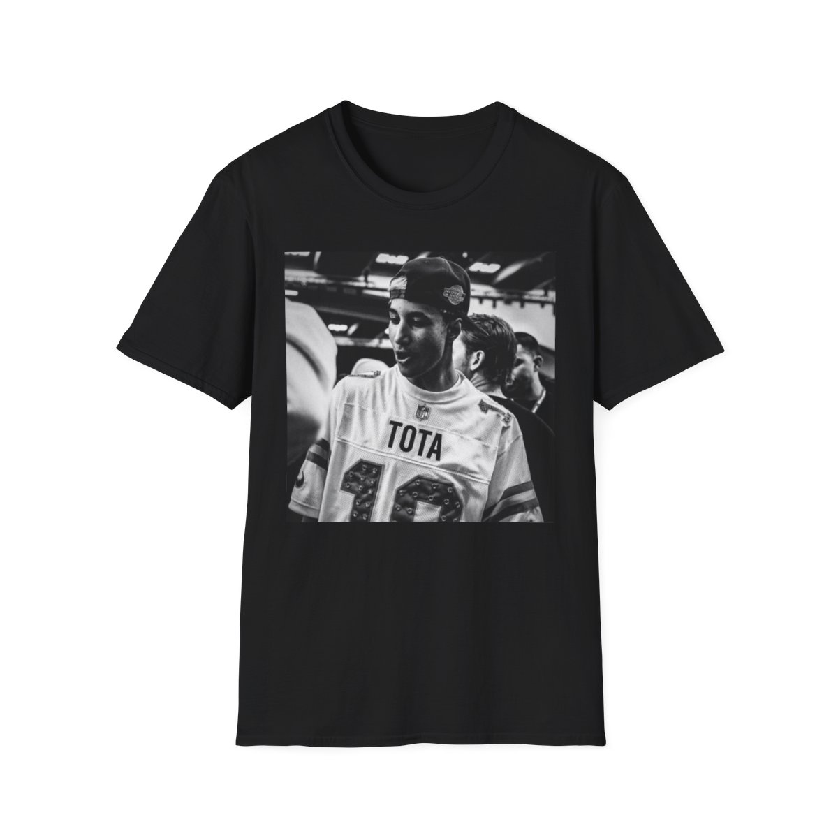 Black and White Skate Portrait T-Shirt | Vintage Skateboard Photo | Tota Mc
