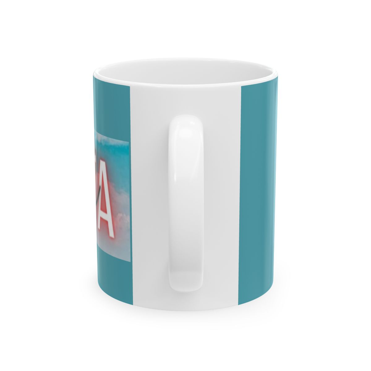 Tropic Wave Text Mug | Ceramic Coffee Cup | Tota Mc - alternate angle 2, merchandise