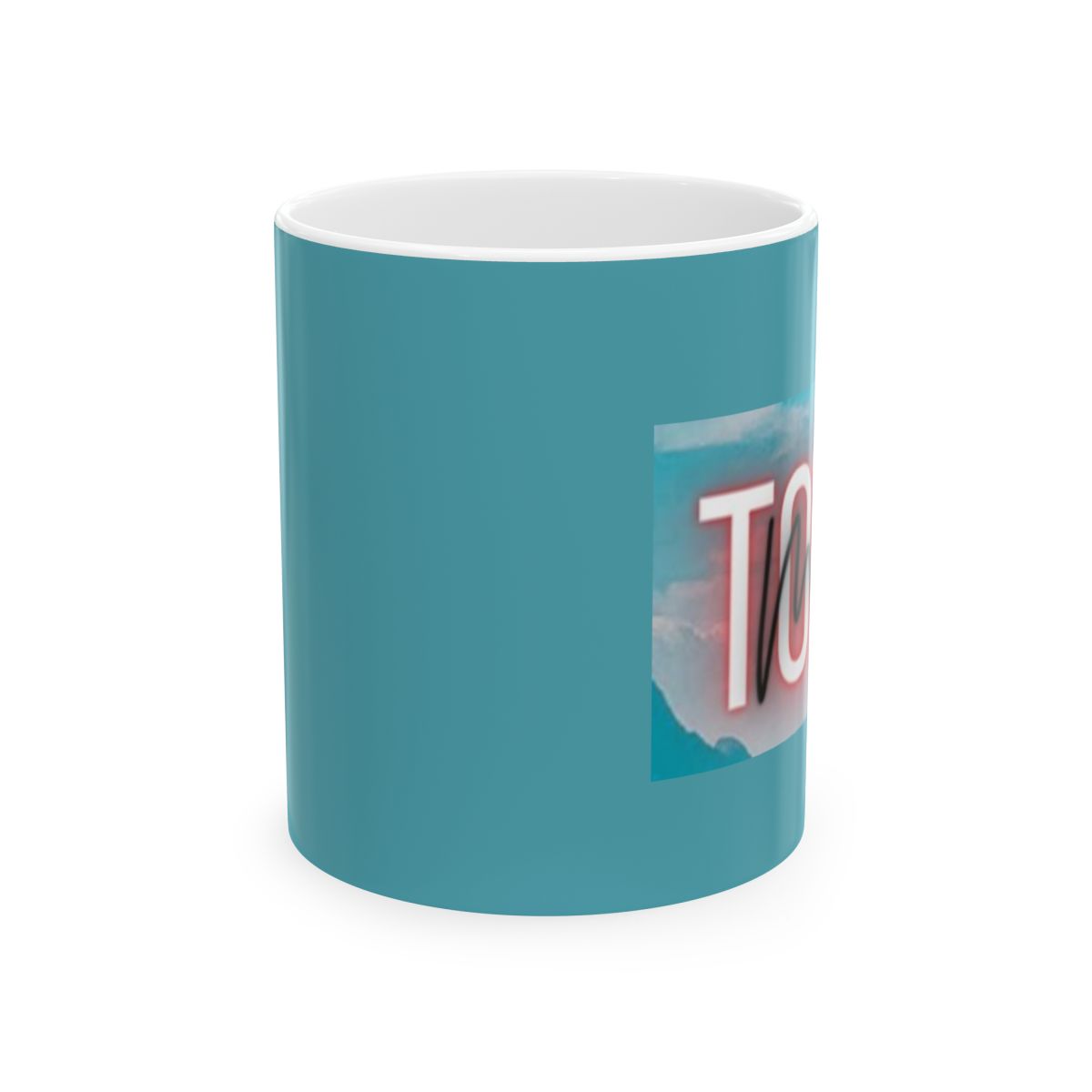 Tropic Wave Text Mug | Ceramic Coffee Cup | Tota Mc - alternate angle 1, merchandise