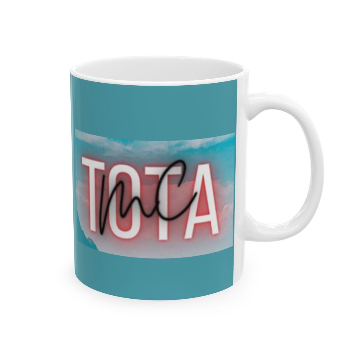 Tropic Wave Text Mug | Ceramic Coffee Cup | Tota Mc — official Totaamc Mugs & Drinkware